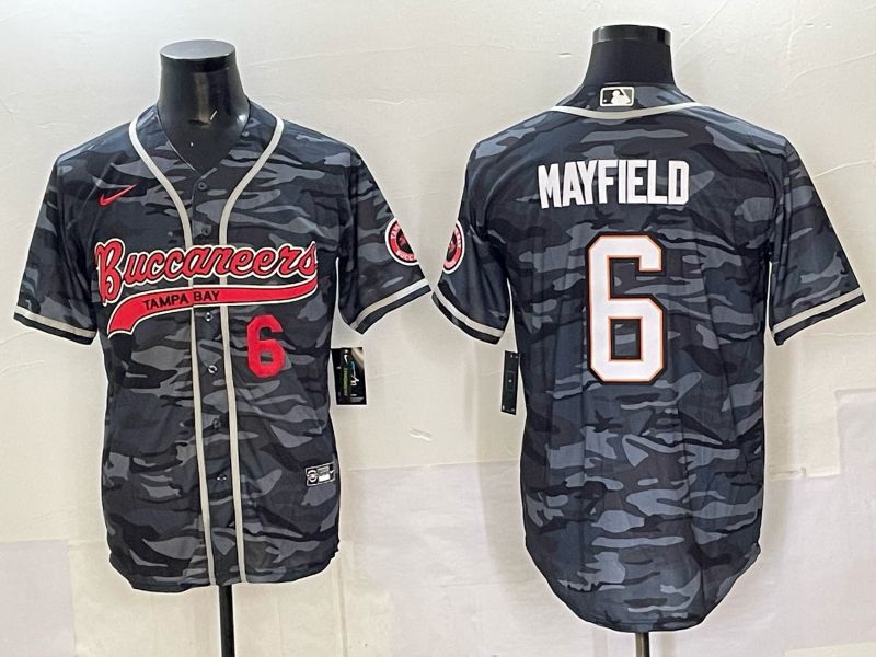 Men 2025 Tampa Bay Buccaneers #6 Mayfield Camo Joint Name Nike Limited NFL Jersey style 04